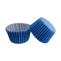 Cupcake Kalıbı Pet Kapsül Kek Kalıbı 48X34 Mm - 100 Adet Mavi