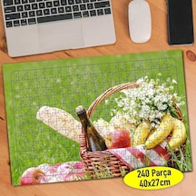 Meyveli Piknik Sepeti 240 Parça Puzzle Yapboz-95108872