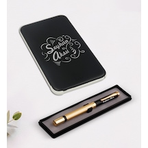 Kişiye Özel Isimli Lüks Siyah Kalem Ve 5.000 Mah Powerbank (512122298)