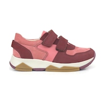 Rakerplus Hakiki Deri Bordo Pembe Kız Çocuk Sneakers Spor Ayakkabı Bordo