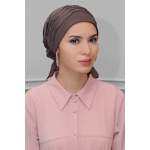 Hürrem Bone Vizon Pratik Hazır Geçmeli Tesettür Bone Sandy Kumaş Incili Pilel Vizon