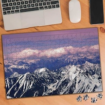 Bulutlu Havada Karlı Dağlar 240 Parça Puzzle Yapboz-74849