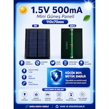 Tr 1.5v 500ma 110x70mm Güneş Paneli - Solar Panel