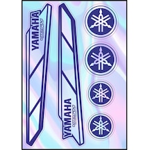 Motosiklet Yamaha Uyumlu Hologram Çoklu Sticker 03