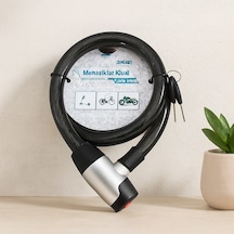 Anahtarlı Çelik Tel Bisiklet Ve Motosiklet Kilidi 24mm X 100cm Diğer