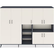 Arges Dolap 13 Raflı 7 Kapaklı 220x30x163 Antrasit-aytaşı/antrasit Aytası/antrasıt - Antrasıt