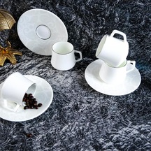 Paisley White Altı Kişilik Kahve Fincan Takımı 80 Ml Çok Renkli