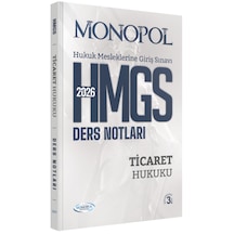 Hmgs Ticaret Hukuku Ders Notları 3. Baskı Monopol Yayınları