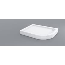 Shower 100x140 Oval Asimetrik Duş Teknesi Panelli