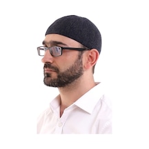 Kışlık Yün Takke Çift Renk - Lacivert