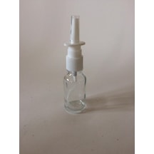 20Ml Şeffaf Cam Şişe Burun Sprey Başlık Beyaz (10 Adet)