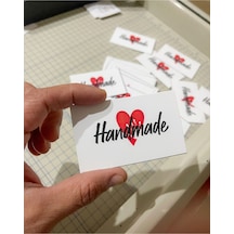 E-ticaret Teşekkür Kartı Handmade Yazılı 5x8 Cm 100 Adet