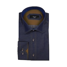 Erkek Slim Fit Gömlek Bgl-st00121 Lacivert