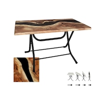 Klasik Katlanır Masa 70x120 Cm - Werzalit, Wermodin Ve Allzalit Tabla - Epoxy Çok Renkli