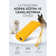 Bay Köpek Kovucu Ultrasonik Eğitim Cihazı Led Fenerli Taşınabilir Sarı Yardımcı Ürün Najmaddin