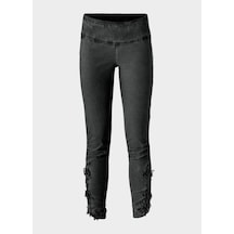 BULALGİY Kadın Antrasit Skinny Dantel Pantolon - BGA653036