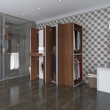 Kenzlife Çamaşır-Kurutma Makinesi Dolabı Ve Giysi Dolabı Çekmeceli Eşari Sağ Cvz 187 160 60 Banyo Çok Renkli