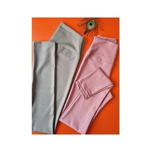 Demirsa Boutique Dalgıç Fitilli Kaşkorse Kumaş, 2'li Açık Mürdüm Ve Çağla Yeşil Yüksek Bel Kadın Tayt Çağla Yeşil- Açık Mürdüm