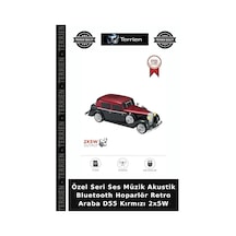 Özel Seri Ses Müzik Akustik Bluetooth Hoparlör Retro Araba D55 Kırmızı 2x5w