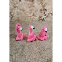 El Yapımı Flamingo Biblo Seti,3'lü Yoga Yapan Filamingo Biblo Seti.