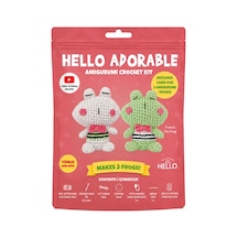 Bakgelal Hello Adorable Amigurumi Kurbağa Yapım Kiti , Kendin Yap Hobi Seti, Türkçe Anlatımlı