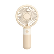 Taşınabililir Mini Usb Şarjlı 3 Kademeli El Masaüstü Vantilatör Fan Soğutucu Ym88214 Kahverengi Açık