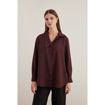 Aker 24aw02683112 Büyük Beden Bluz 24aw02683112 043 Mürdüm Mürdüm