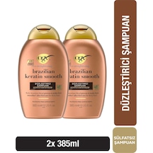 OGX Brazilian Keratin Smooth Düzleştirici Sülfatsız Şampuan 385 ml x2