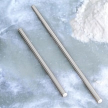 Badem10 Alüminyum Metal Oklava 2'li Set 99-74 Cm Börek Hamur Yufka Açma Silindir Yuvarlak Uzun Kısa Mutfak