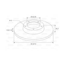 Fren Disk - Fiat 124, Panda, Fiorino, Uno, X 1/9, 127, 128, Ritmo, 131, Regata, 125, 900, Argenta - Valeo-186151