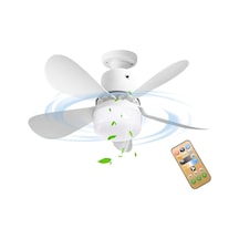 Ct-1154 Vantilatörlü Led Ampul - Pervaneli Tavan Fanı Banyo Mutfak Tipi Serinletici Fan