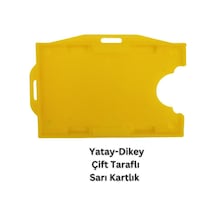 Sarı Yatay Dikey Çift Taraflı Kart Koruyucu