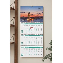 Lizy 2027 Manzara Temalı Gemici Takvimi Spiralli 33x24 Cm Tasarım-2