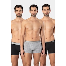 Cacharel Erkek Desenli Likralı Boxer 3'lü Paket 1339/siyah 2 Siyah 2