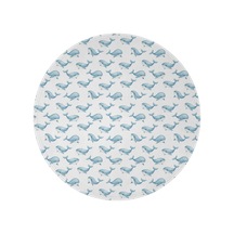 Balina Desenli 47 İnç Yuvarlak Polar Battaniye, Yumuşak, Hafif, Yetişkin & Çocuk-a18 Whale Watercolor Blue