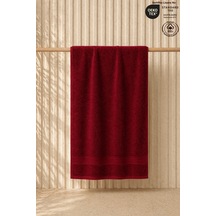 Bordo Plaj Havlusu %100 Pamuk Sertifikalı Deniz & Havuz Havlu 70x140cm