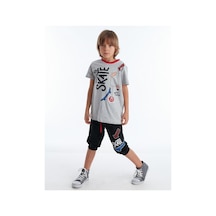 Denokids Mushi Born To Skate Erkek Çocuk Kapri Takım Çok Renkli