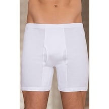 Erkek Lüx Paçalı Pamuk 6 Lı Boxer Berrak-1055 001