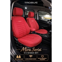 Hyundai Elantra 2011 Ve Sonrası Uyumlu Mira Serisi Kırmızı 5'li Oto Koltuk Minderi