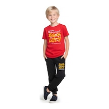 Fyk Kids Erkek Çocuk Mevsimlik Equa Baskılı Alt-üst Takım Kırmızı