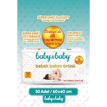 Baby & Baby Kaydırmaz Bantlı Bebek Bakım Örtüsü 30 Adet 60 x 60 CM