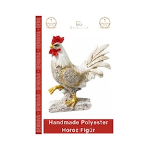 Horozfigürü Dekoratif El İşçiliği Otantik Mutfak Bahçe Heykeli Modern Tasarım Polyester Horoz Figür