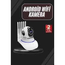 Led Aydınlatmalı 5 Antenli Motorlu 1080p Wifi Kamera Sensörlü -
