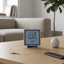 Allah C.c. Motifli Masaüstü Objesi, Sevdikleriniz İçin Anlamlı Ve Kıymetli Bir Hediye 10x10 Cm