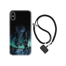 Apple Uyumlu iPhone X XS Kılıf Boyun Askılı Lost Girl 1809