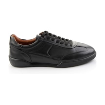 Siyah Hakiki Deri Erkek Sneaker E01396002403 Siyah