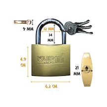Kupa Asma Kilit Sarı 63 mm. - 3 Anahtarlı