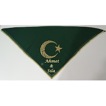 İsimli Nakış Işlemeli Kına - Damat - Asker Omuz Şalı Atkısı Örtüsü Kişiye Isme Özel