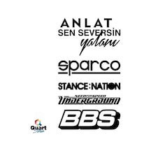 Arka Cam Sticker Set Oto Sticker Araba Sticker Model 2 (498606349)