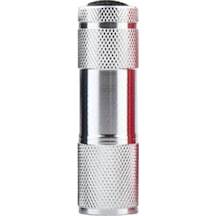 Novahub Siyah Mini Alüminyum Uv El Feneri Taşınabilir Ultra Violet Siyah Işık 9 Led Uv El Feneri Meşale Işık Lambası Gümüş Gümüş